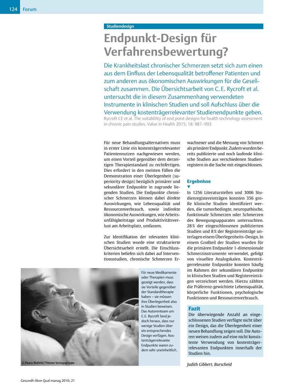 Vorschauseite 1: Studiendesign ? Endpunkt-Design für Verfahrensbewertung?