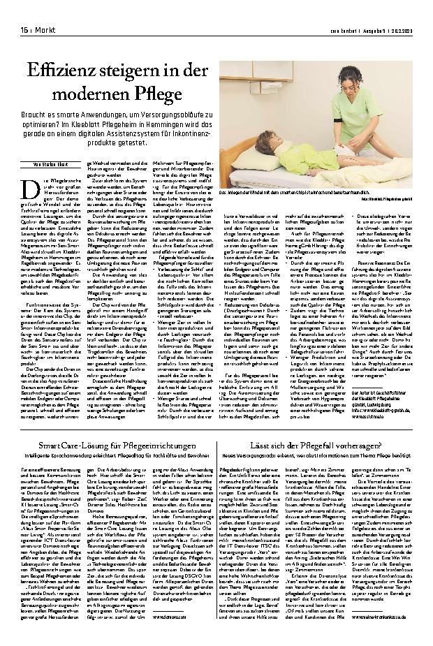 Vorschauseite 1: Effizienz steigern in der modernen Pflege