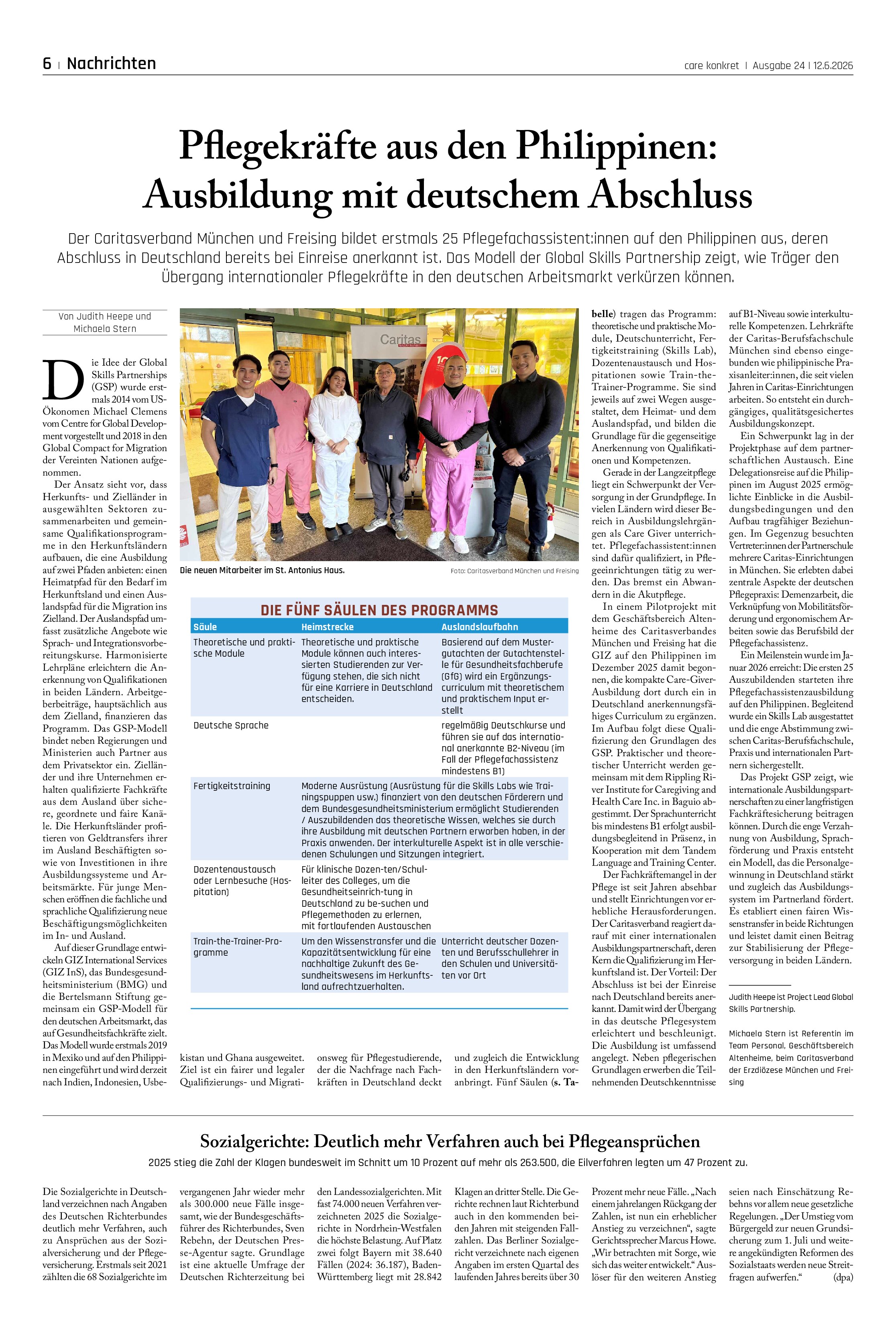 Vorschauseite 1: Pflegekräfte aus den Philippinen: Ausbildung mit deutschem Abschluss