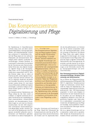 Vorschauseite 1: Das Kompetenzzentrum Digitalisierung und Pflege