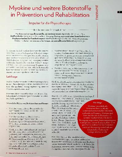 Vorschauseite 1: Myokine und weitere Botenstoffe in Prävention und Rehabilitation