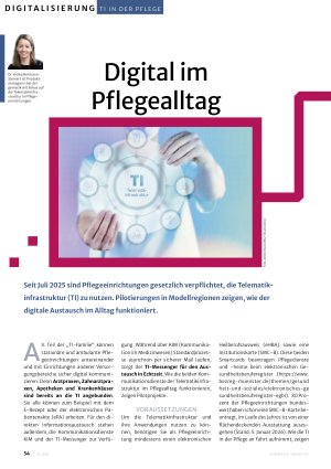Vorschauseite 1: Digital im Pflegealltag