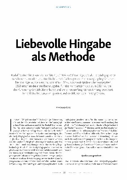 Vorschauseite 1: Liebevolle Hingabe als Methode