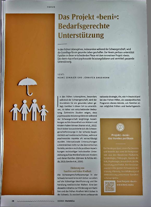 Vorschauseite 1: Das Projekt "beni": Bedarfsgerechte Unterstützung