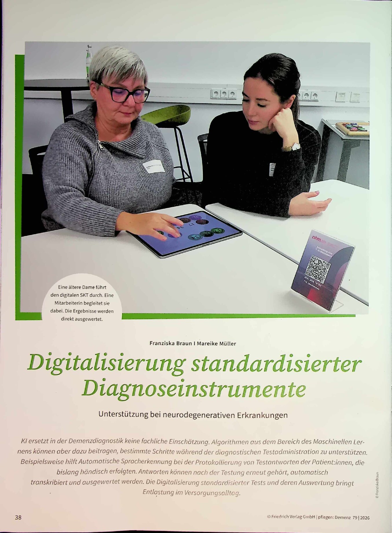 Vorschauseite 1: Digitalisierung standardisierter Diagnoseinstrumente