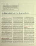 Vorschauseite 1: Im Gespräch bleiben - ins Gespräch finden