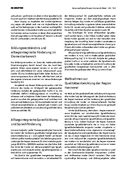 Vorschauseite 2: Ein guter Start für alle Kinder: Wie alltagsintegrierte frühe Förderung in Kitas Bildungschancen und Teilhabe stärkt