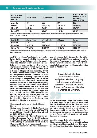 Vorschauseite 3: Diversität in der Pflegeausbildung. Über die Bedeutung von Abbildungen in Pflegelehrbüchern