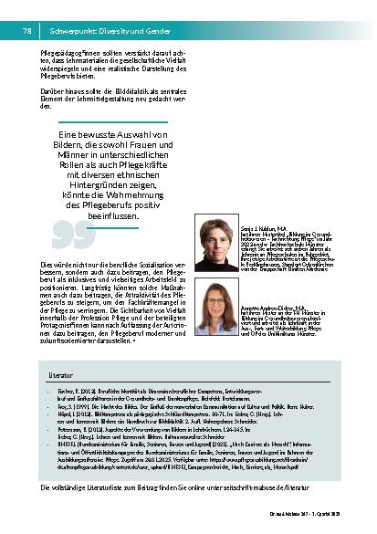Vorschauseite 5: Diversität in der Pflegeausbildung. Über die Bedeutung von Abbildungen in Pflegelehrbüchern