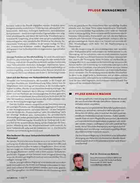 Vorschauseite 2: G-BA regelt den Verbandmittelbegriff neu.