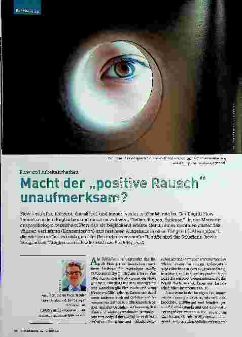 Vorschauseite 1: Macht der „positive Rausch“ unaufmerksam?