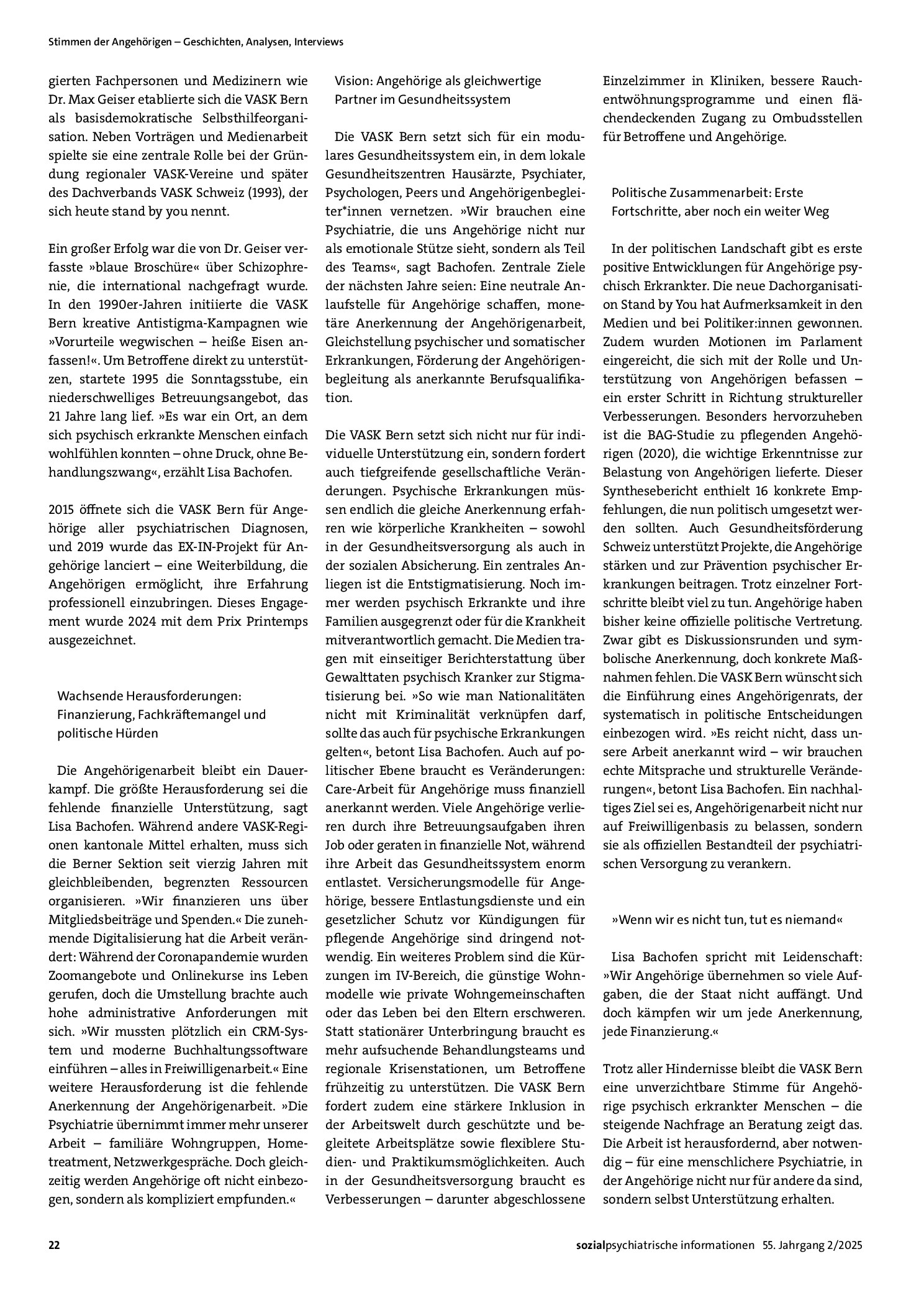 Vorschauseite 4: Angehörigenverbände in Deutschland, der Schweiz und Österreich