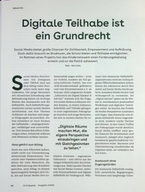 Vorschauseite 1: Digitale Teilhabe ist ein Grundrecht