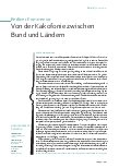 Vorschauseite 2: Von der Kakofonie zwischen Bund und Ländern