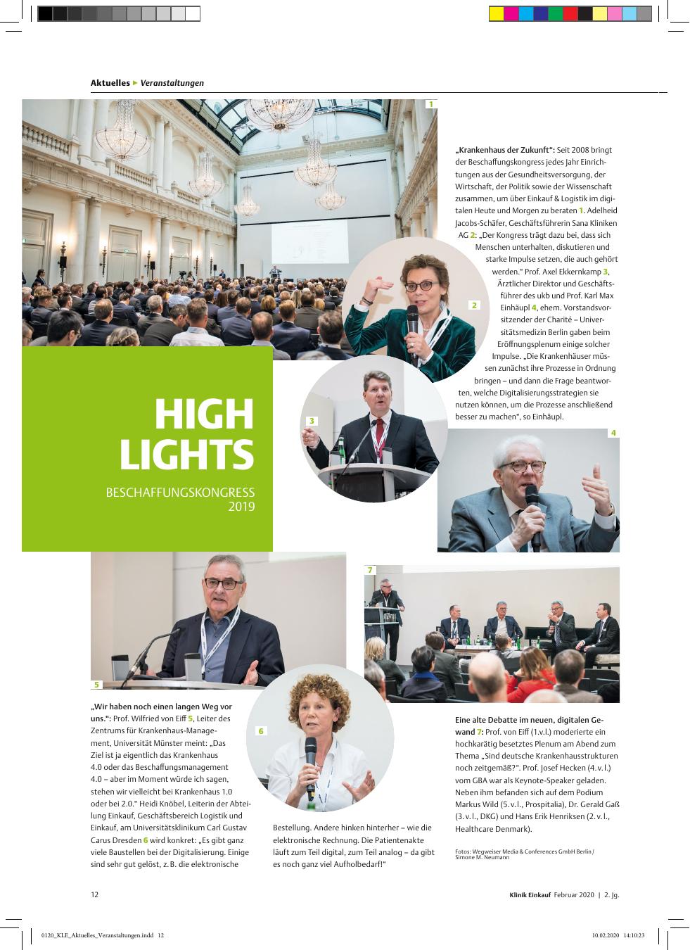 Vorschauseite 1: Highlights: Beschaffungskongress 2019