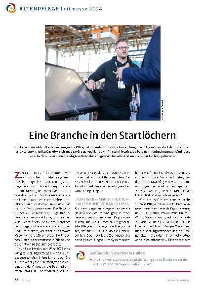 Vorschauseite 1: Eine Branche in den Startlöchern
