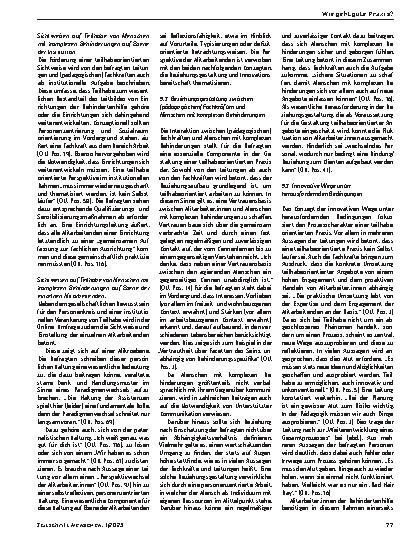 Vorschauseite 4: Gelingensbedingungen und Barrieren teilhabeorientierter Praxis für erwachsene Menschen mit komplexen Behinderungen