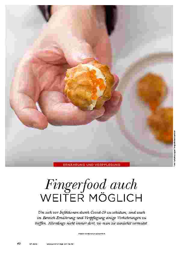 Vorschauseite 1: Fingerfood auch WEITER MÖGLICH.