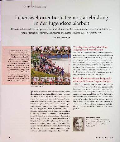 Vorschauseite 1: Lebensweltorientierte Demokratiebildung in der Jugendsozialarbeit