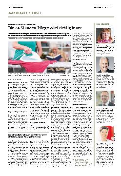 Vorschauseite 1: Die 24-Stunden-Pflege wird richtig teuer.