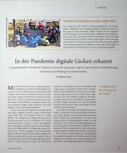 Vorschauseite 1: In der Pandemie digitale Lücken erkannt.
