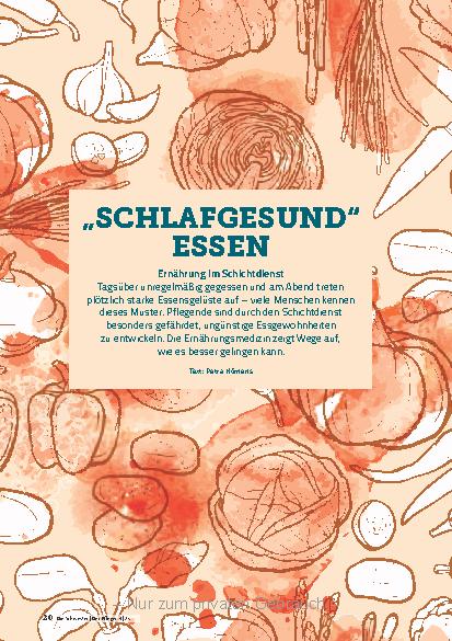 Vorschauseite 1: "Schlafgesund essen"