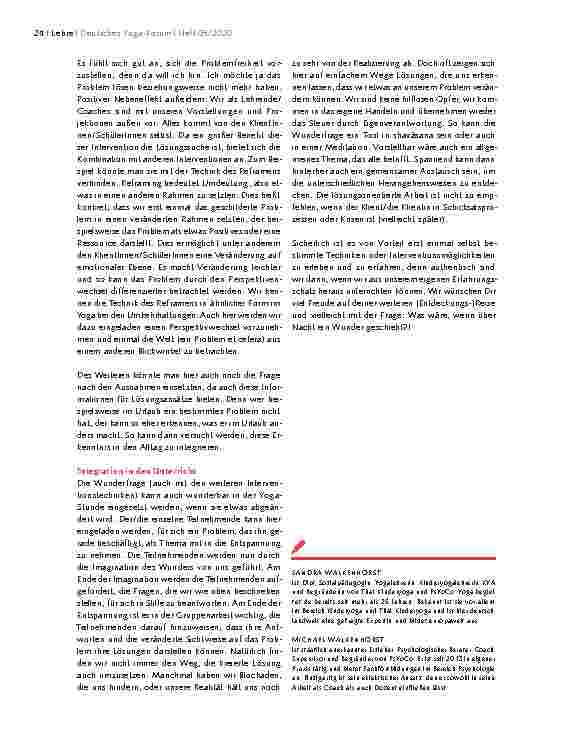 Vorschauseite 3: YOGA TRIFFT COACHING Glaubst du an Wunder? Oder: Was eine einzelne Frage bewirken kann