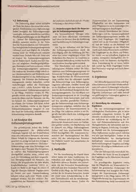 Vorschauseite 2: Herausforderungen und Optimierungsbedarfe des Entlassungsmanagements dargestellt am Beispiel der onkologischen Station der Pädiatrie am Universitätsklinikum Tübingen