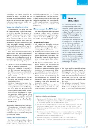 Vorschauseite 2: Auswirkungen des Klimawandels Was tun bei Hitze im Büro?