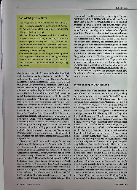 Vorschauseite 2: Zwischen Tradition und Wandel: Pflegebildung in Deutschland