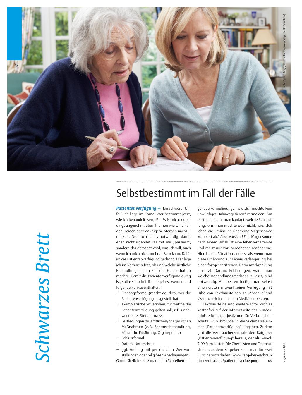 Vorschauseite 1: Schwarzes Brett