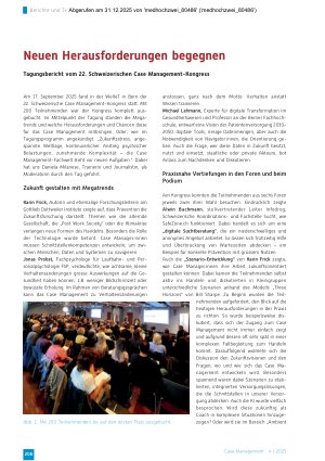 Vorschauseite 1: Neuen Herausforderungen begegnen Tagungsbericht vom 22. Schweizerischen Case Management-Kongress
