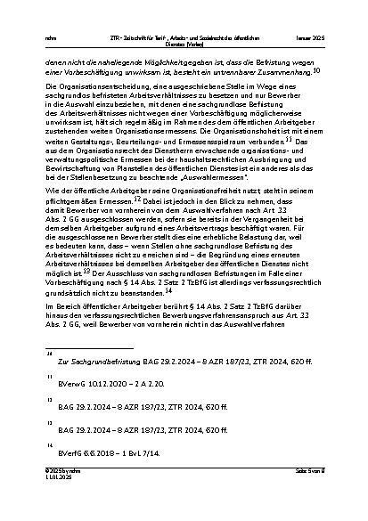 Vorschauseite 5: Bewerbungsverfahrensanspruch und sachgrundlose Befristung – Auswahlermessen des Arbeitgebers –