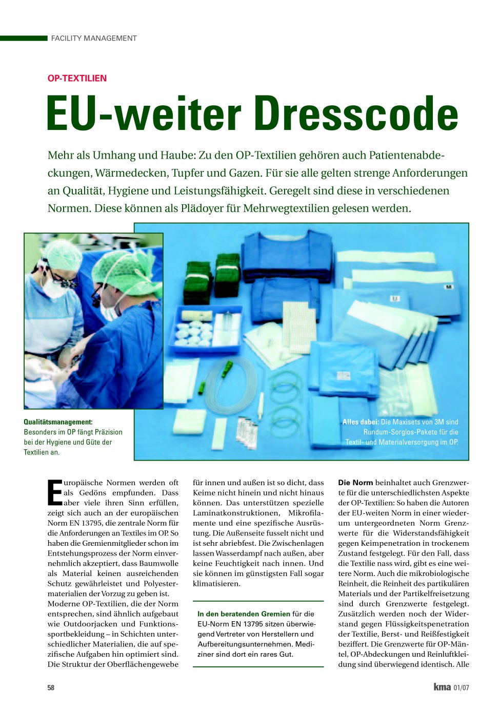 Vorschauseite 1: EU-weiter Dresscode