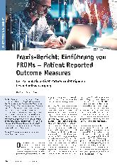 Vorschauseite 1: Praxisbericht: Einführung von PROMs - Patient Reported Outcome Measures. Der Patient als aktiver Partner in der eigenen Gesundheitsversorgung.