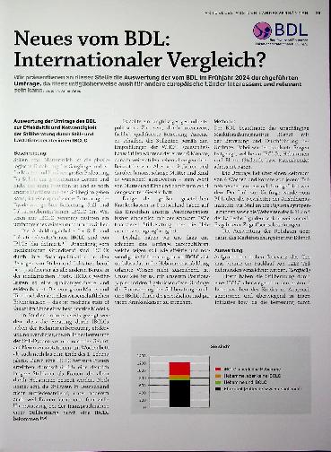 Vorschauseite 1: Neues vom BDL: Internationaler Vergleich?