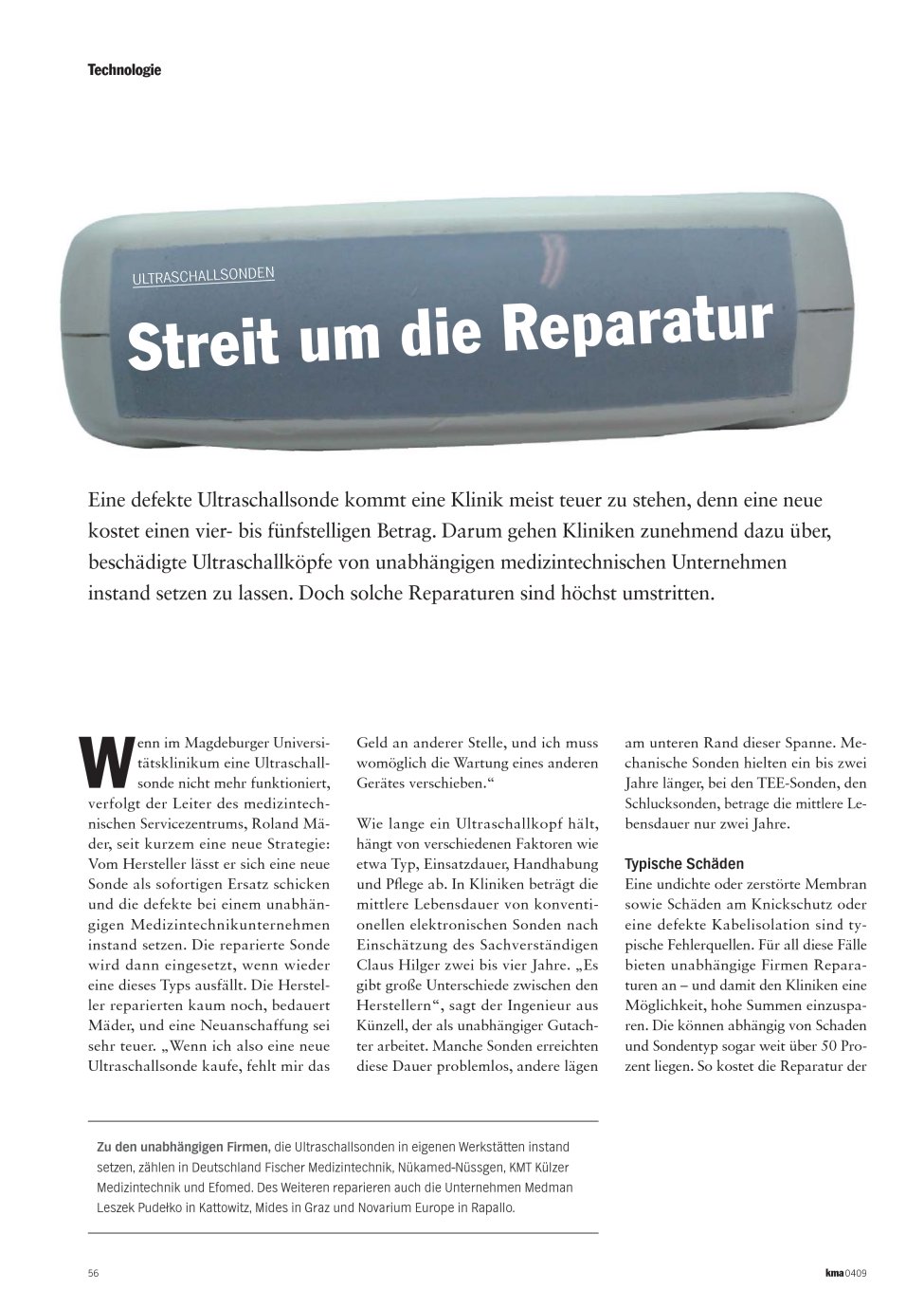 Vorschauseite 1: Streit um die Reparatur