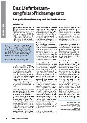 Vorschauseite 1: Das Lieferkettensorgfaltspflichtengesetz: Eine große Herausforderung auch für Krankenhäuser