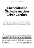 Vorschauseite 2: Eine spirituelle Ökologie aus dem Geiste Goethes