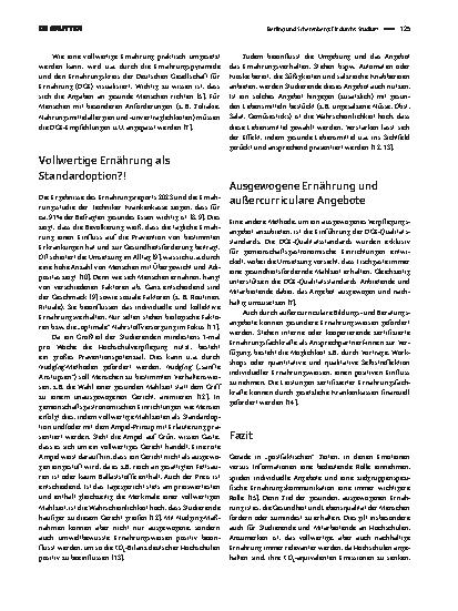 Vorschauseite 2: Fit durchs Studium: Gesunde Hochschulverpflegung durch vollwertige Ernährung