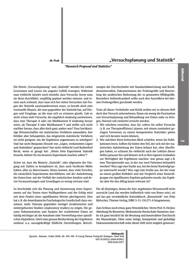 Vorschauseite 1: „Versuchsplanung und Statistik”