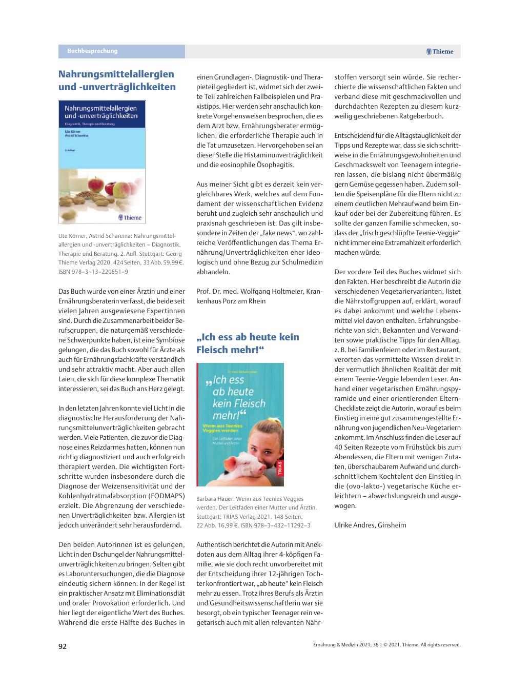 Vorschauseite 1: Buchbesprechung