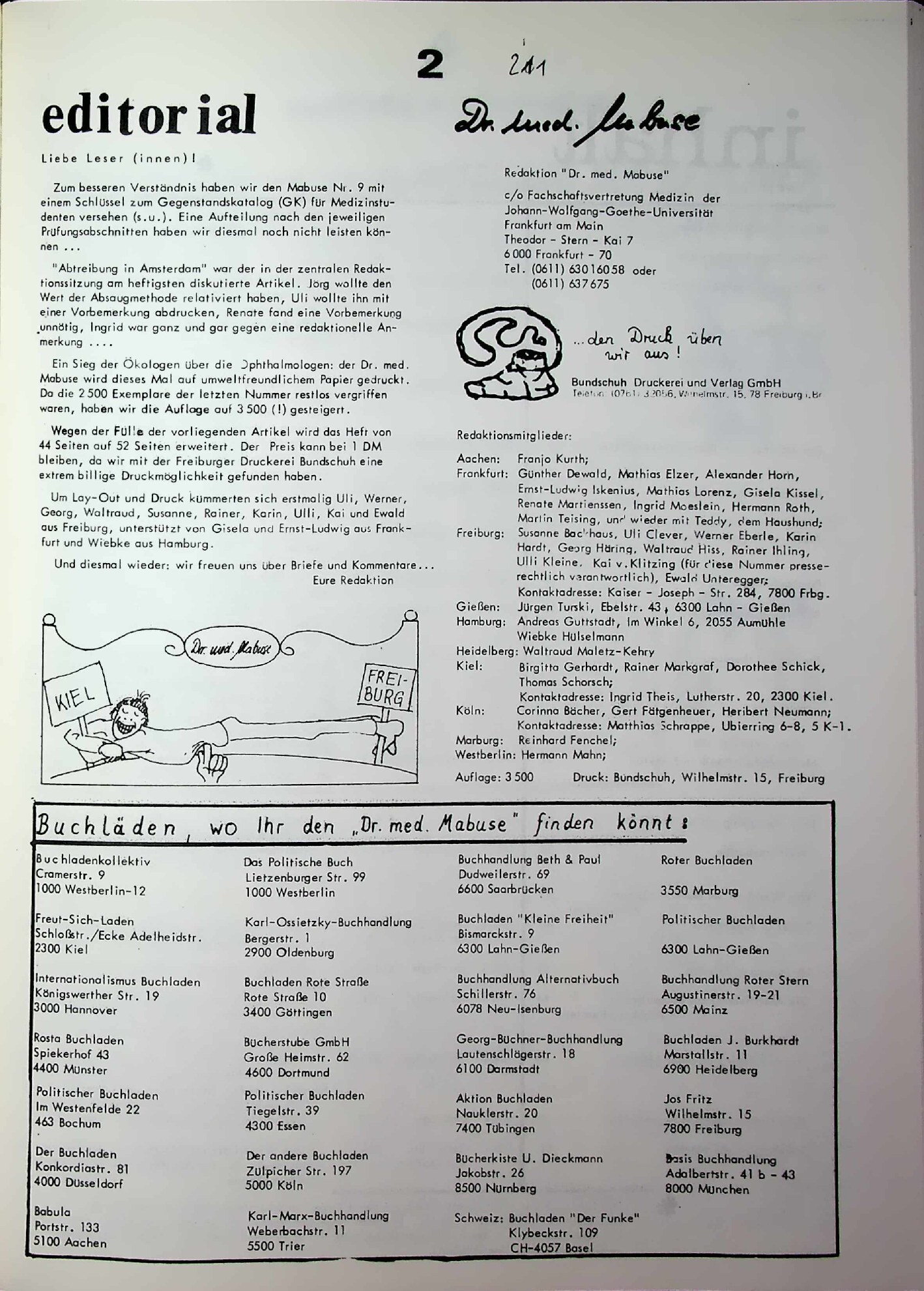 Vorschauseite 2: Dr. med. Mabuse Heft Nr. 9-1978
