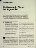 Vorschauseite 1: Die Zukunft der Pflege? Auf Augenhöhe!
