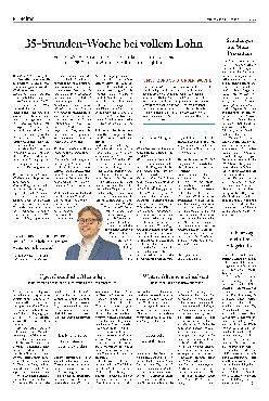 Vorschauseite 1: 35-Stunden-Woche bei vollem Lohn