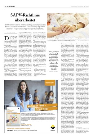 Vorschauseite 1: SAPV-Richtlinie überarbeitet