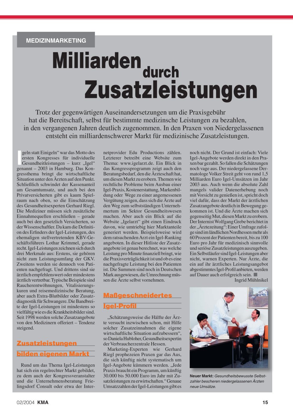Vorschauseite 1: Milliarden durch Zusatzleistungen