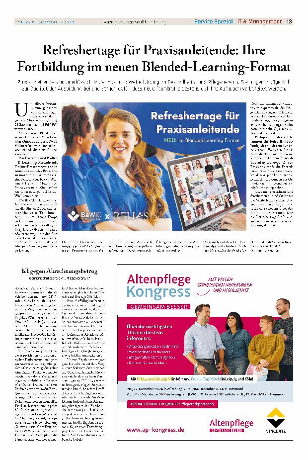 Vorschauseite 1: Refreshertage für Praxisanleitende: Ihre Fortbildung im neuen Blended-Learning-Format