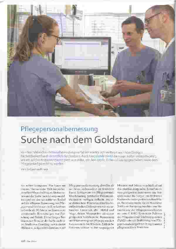 Vorschauseite 1: Pflegepersonalbemessung: Suche nach dem Goldstandard