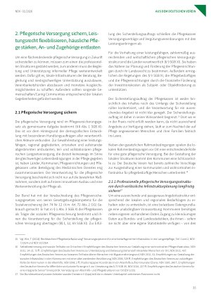 Vorschauseite 4: Empfehlungen des Deutschen Vereins zur Weiterentwicklung und nachhaltigen Finanzierung der Pflege – Teil 1